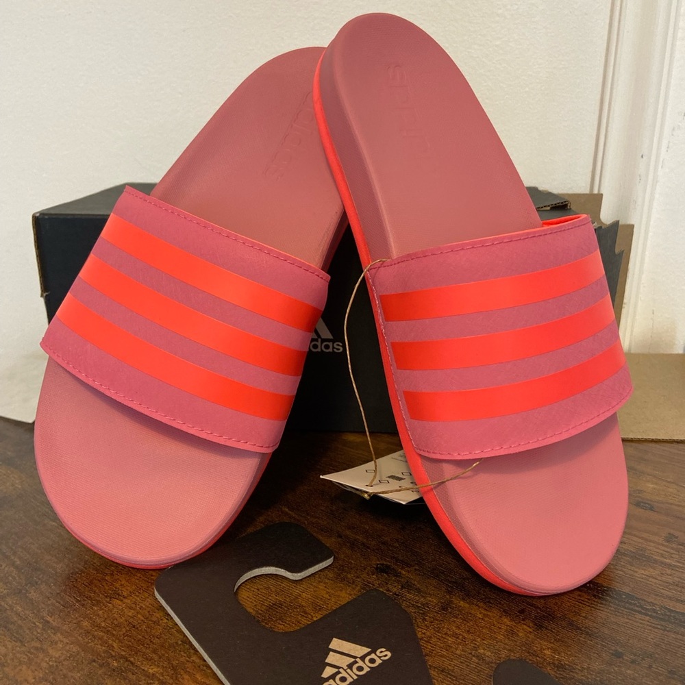 Adidas Adilette kids slides size 12k. Color rose tone. New.
